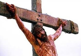 Jesus crucificado en la Cruz.