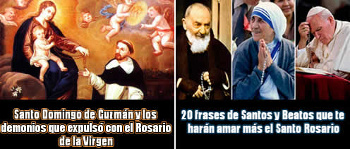 Mes de Maria Santisima- Santo Domingo y el Rosario y Frases de devotos